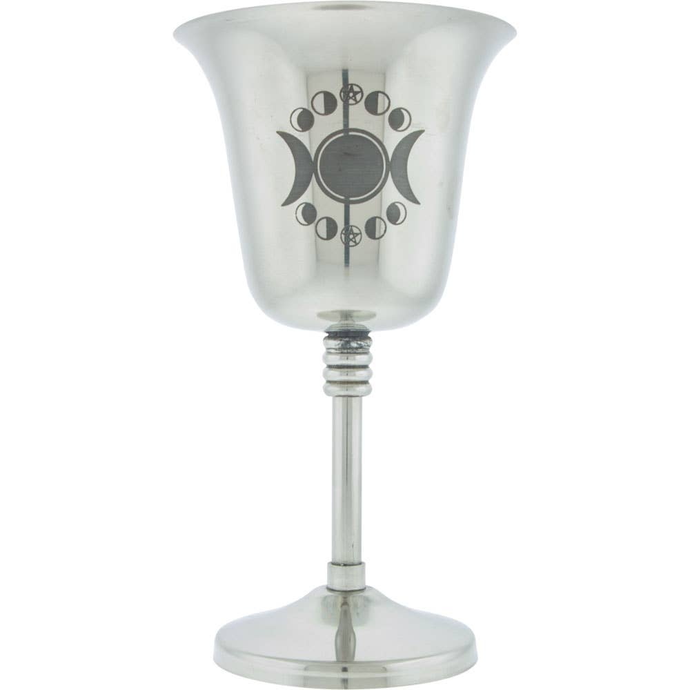 Chalice Stainless Steel w/Engraved Triple Moon - Medium