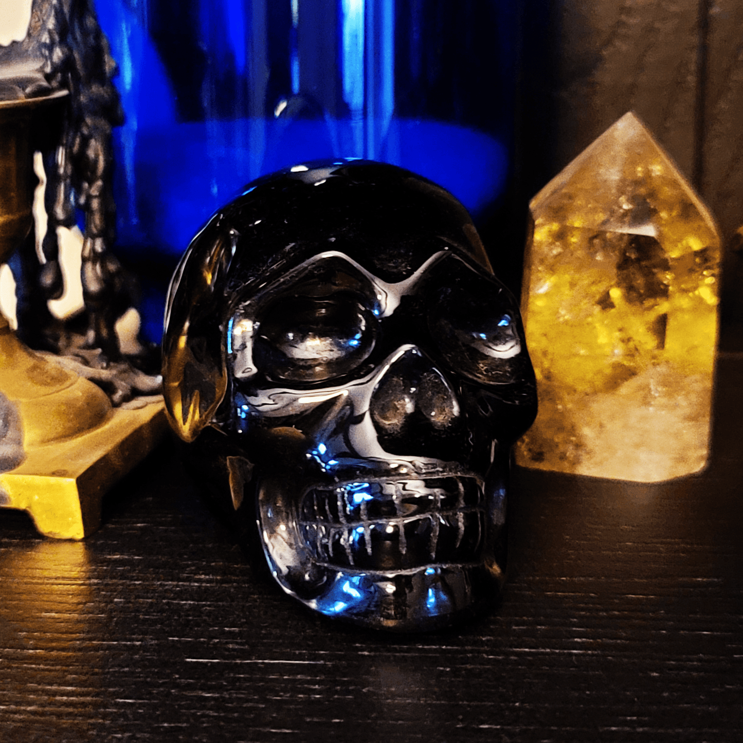 Black Obsidian Skull