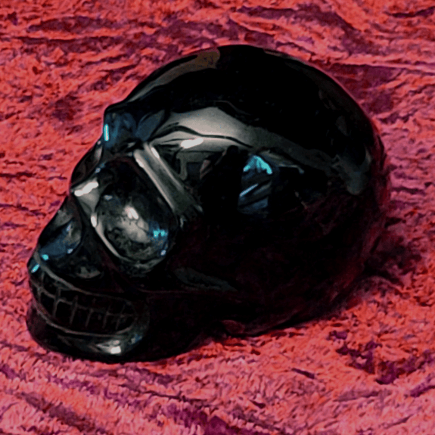 Black Obsidian Skull