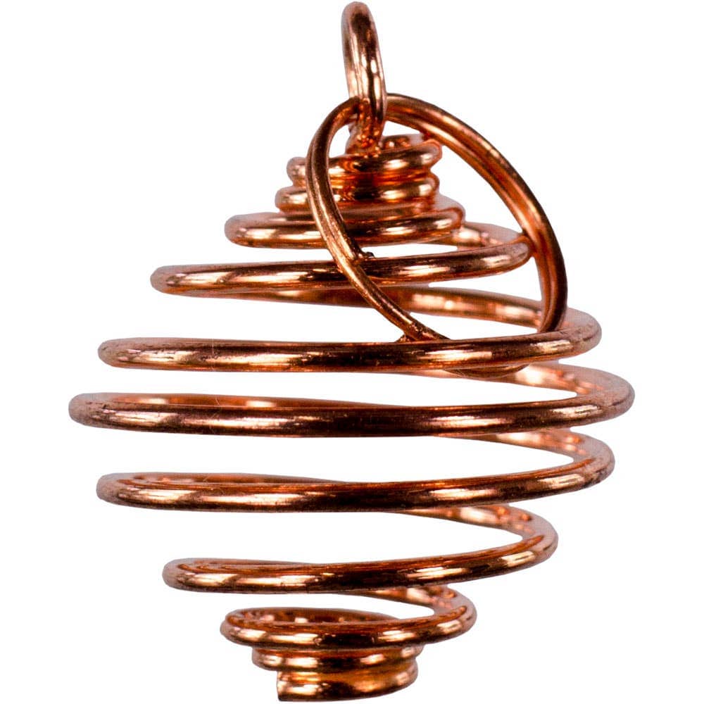 Small Tumbled Stone Cage Empty Copper
