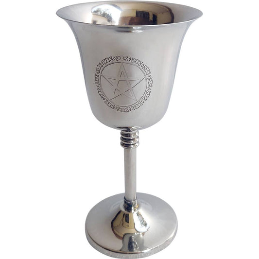 Chalice Stainless Steel w/Engraved Pentacle - Medium (Each)