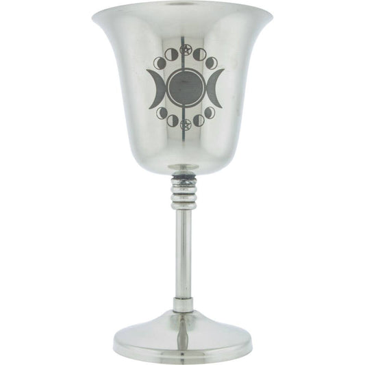 Chalice Stainless Steel w/Engraved Triple Moon - Medium