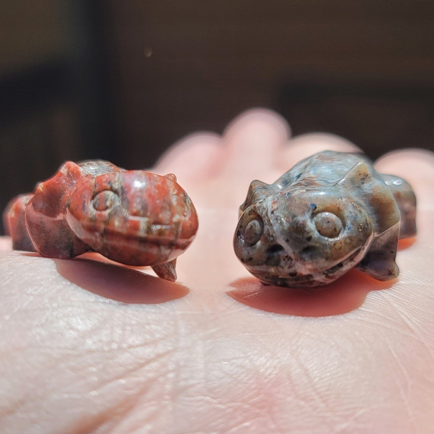 Axolotl-Carved Gemstone