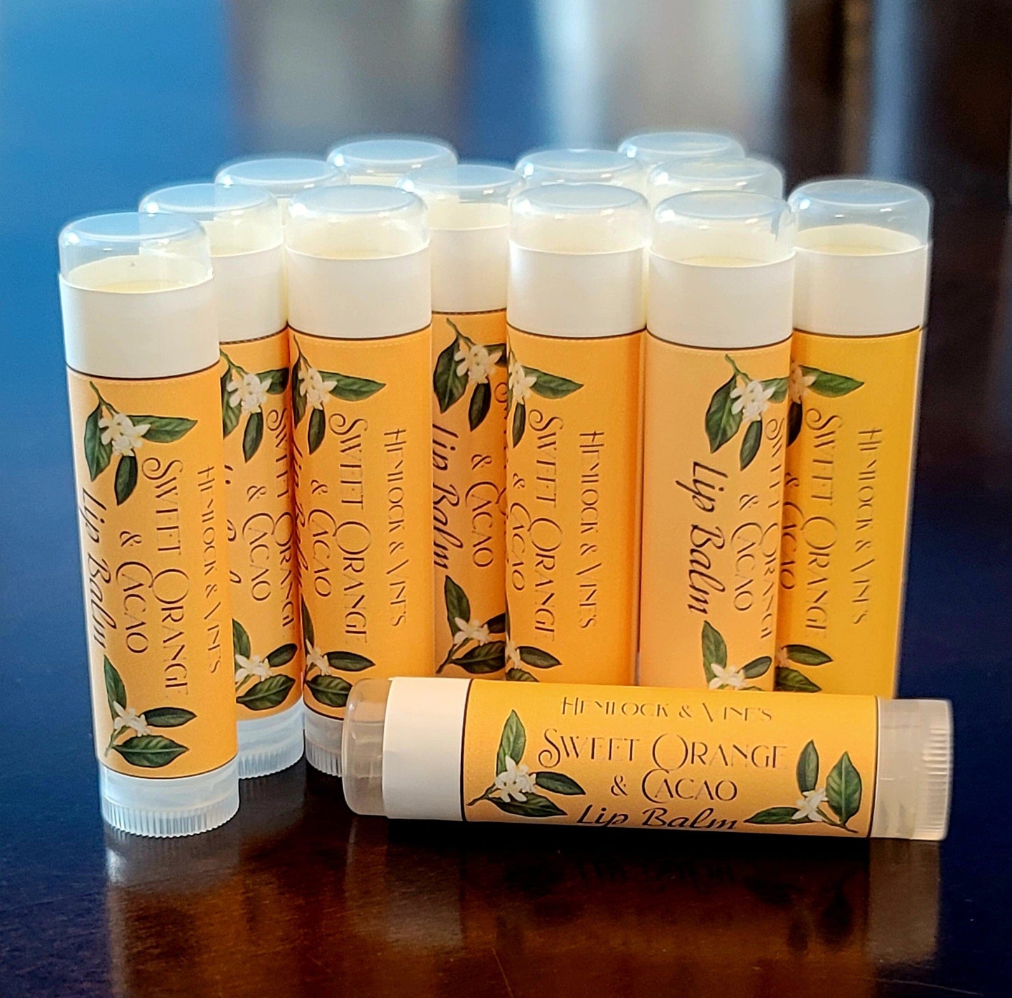 Hemlock & Vine's Sweet Orange & Cacao Lip Balm