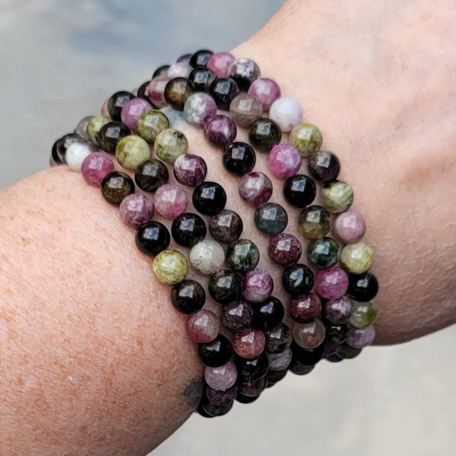 Watermelon Tourmaline 6mm Stretch Bracelet (Afghanistan)