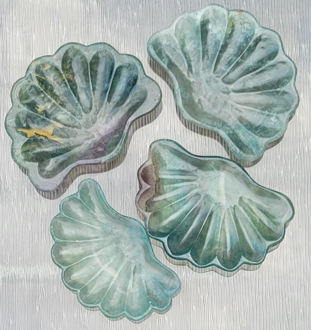 Natural Fluorite Shell Bowls