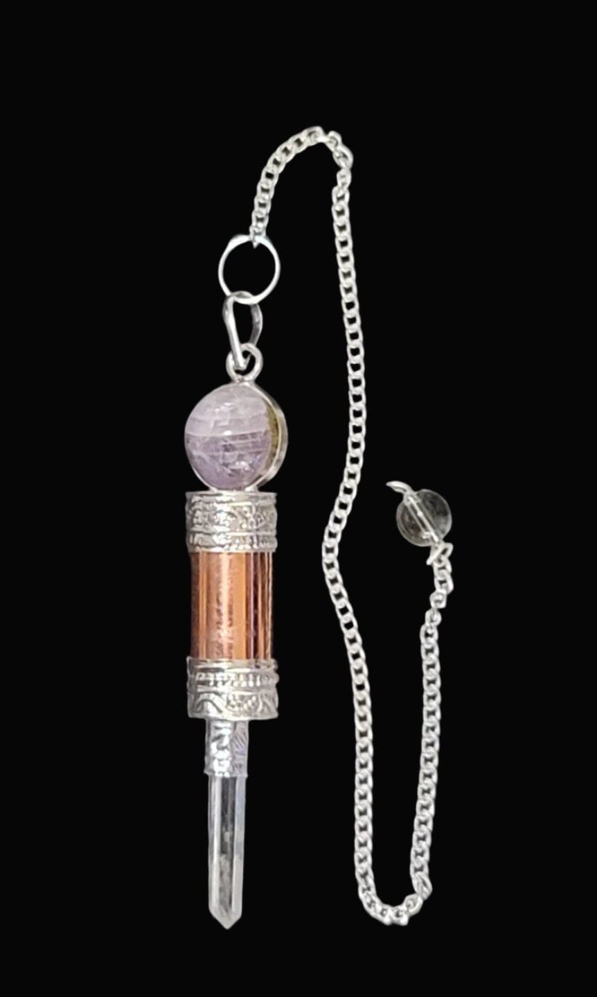 Copper Pendulum With Amethyst