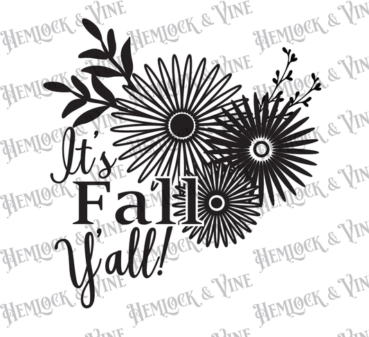 It's Fall Y'all svg file digital download