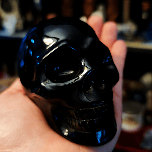 Black Obsidian Skull