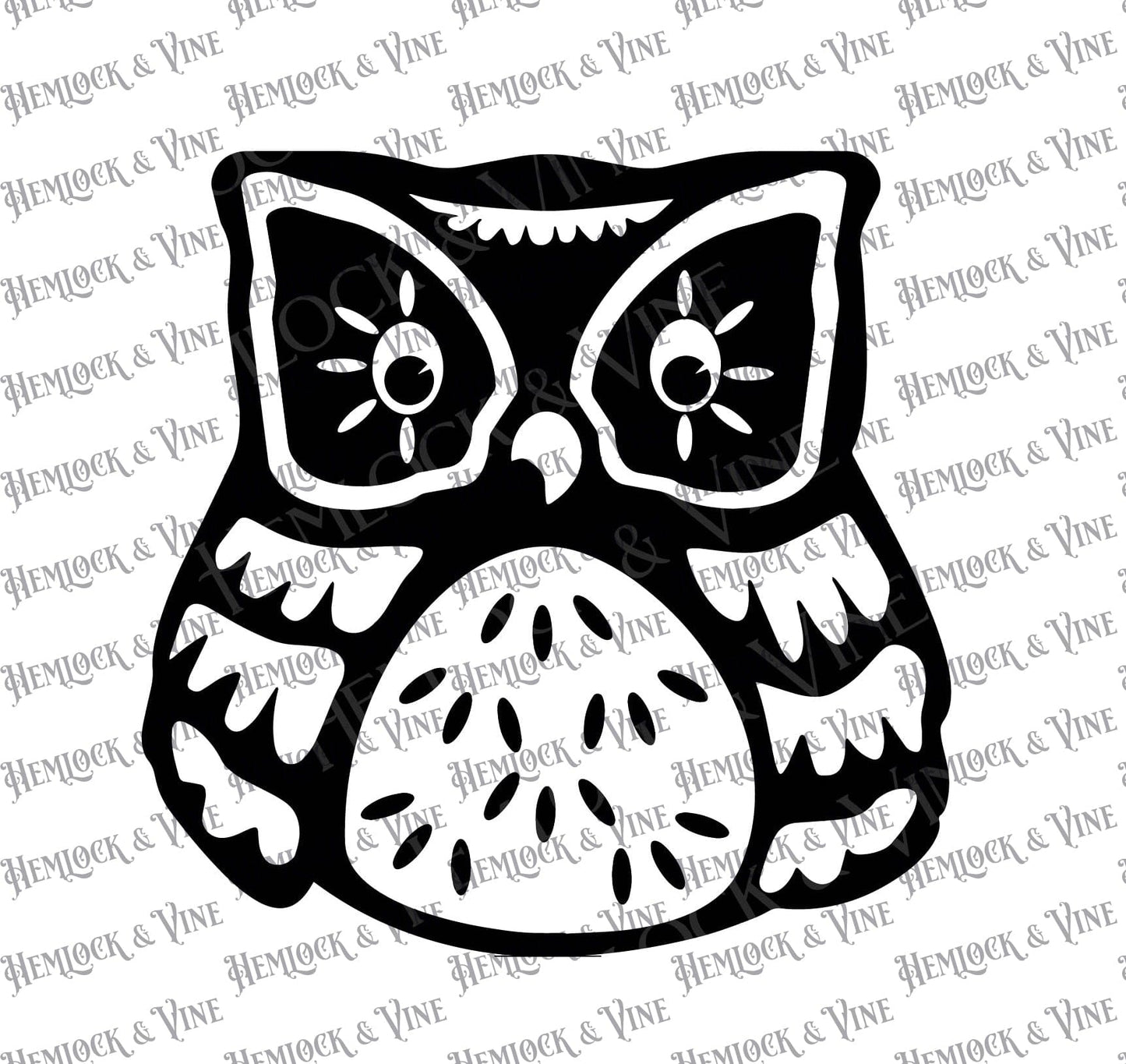 Simple Owls svg file digital download