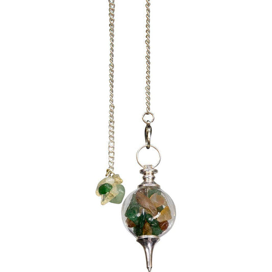 Pendulum Glass Sephoroton Green Adventurine & Citrine Chips